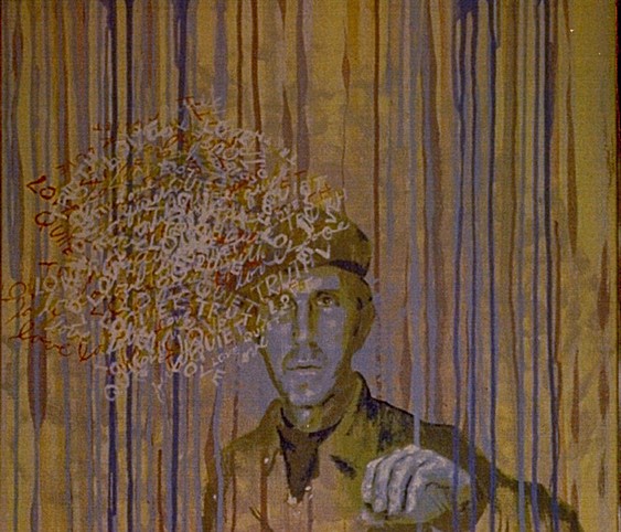 Amazed: James H. Bertram, portrait by Charles Marchant Stevenson (1968). Detail. Acrylic on canvas. SKU: CS196840
