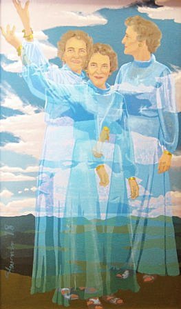 Angel (1972). Charles Marchant Stevenson's portrait captures the serenity of his father's second wife.. Acrylic (60" x 36") SKU: CS197215