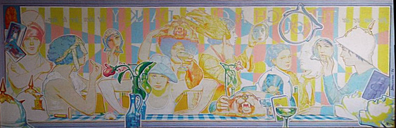 Through a Glass Darkly: Jean Spetrino montage by Charles Marchant Stevenson (1976). Acrylic (24" x 48"). SKU: CS197610