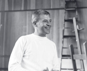 Charles Marchant Stevenson in his studio at the Mendocino Art Center (1965). Photo by Bill Foote.