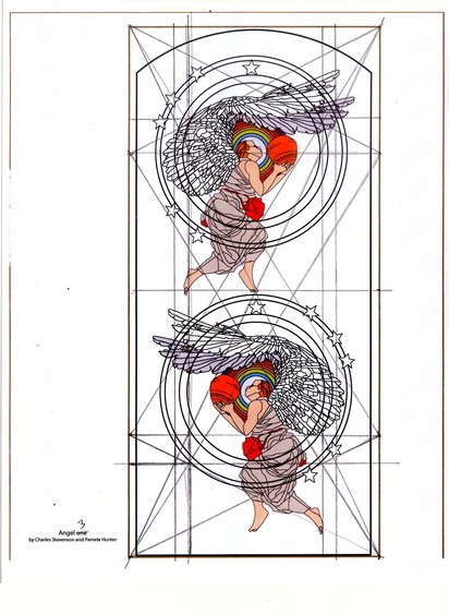 Study for Angel one by Charles Marchant Stevenson and Pamela Hunter. Model: Tom Burnham.