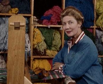 Dorothy Liebes in her studio.