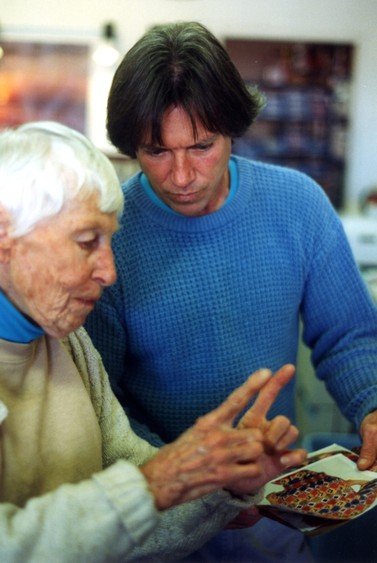 Dorr Bothwell with Howard Clark, Copy Quick, Fort Bragg, California (1994). Photo by CG Blick.