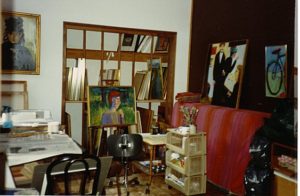 Fran Moyer's studio (1987). Photo: Fran Moyer