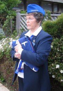 American Legion Sequoia Post 96 honored US Army veteran Fran Moyer's (WWII) with a three-gun salute at the dedication of her memorial tile in the Mendocino Art Center Courtyard. Moyer's neighbor and friend Elizabeth Freeman received the folded memorial flag (2007). Photo: CG Blick