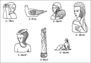 Sketches of the first art ware designs in Gladding McBean's Terra Cotta Specialties line (1937). Style sheet courtesy of James Elliot-Bishop.