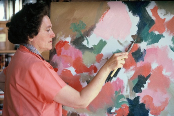 Hilda Pertha in her studio