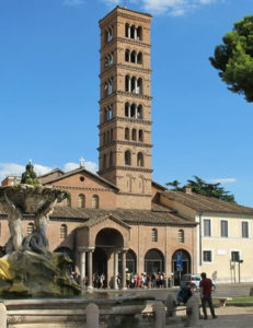 Santa Maria in Cosmedin (Rome), now without the tower clock.