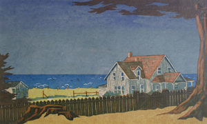 Ford House, Dawn (1970). Serigraph by Bill Zacha. WZ197010