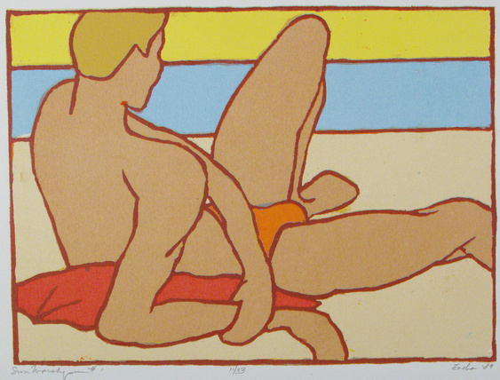 Sun Worshipper (1989). Oil on canvas by William Zacha. WZ198900