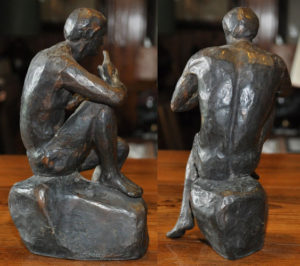 Envoy, hollow cast bronze by Bill Zacha (Rome 1979), edition 5 of 6, two views. Photo courtesy of Antique Orchard. Envoy, hollow cast bronze by Bill Zacha (Rome 1979). Edition 5 of 6, two views. Photos courtesy of Antique Orchard. SKU: WZ197930