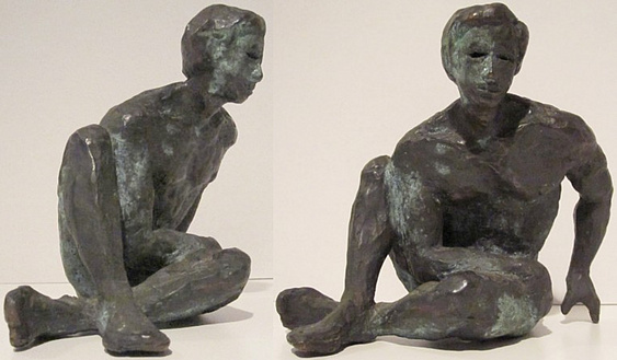 Orion II, hollow cast bronze figure by Bill Zacha (1979), two views. Quantity cast, no more than three. Dimensions 9.5" x 8.125" / weight 7.25 lbs. SKU: WZ197974