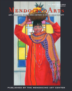 Jennie Zacha on the cover of Mendocino Arts (Fall 2009/Winter 2010). Portrait by Dorr Bothwell (1980).