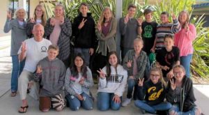 Mendocino students and artists leaving for Miasa-Omichi, participants in the annual Sister City exchange. Photo: The Mendocino Beacon (2017)