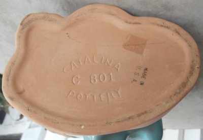 Impressed into base: CATALINA POTTERY; C801. Stamped: MADE IN U.S.A.