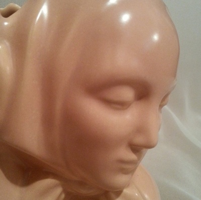 Dorr Bothwell's Peasant Head (GMB 801-C), Catalina Art Ware Line (Rose Pink glaze)